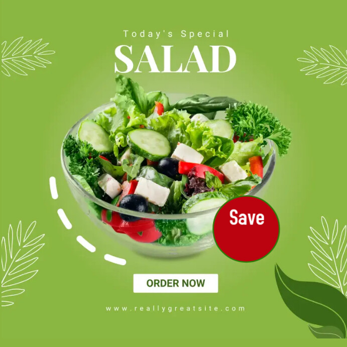 Salad poster "A Healthy Diet" Template PosterMyWall